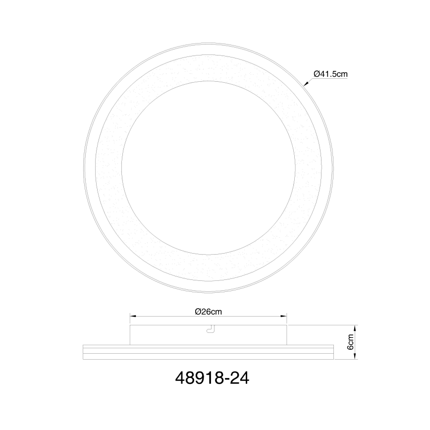 Globo - LED Dimmable ceiling light LED/24W/230V 2700-6000K + remote control