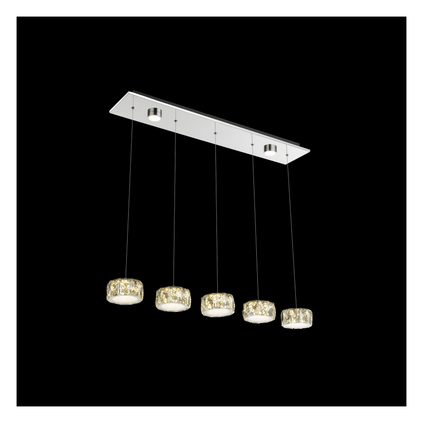 Globo - LED Chandelier on a string LED/52W/230V 4000K shiny chrome/clear
