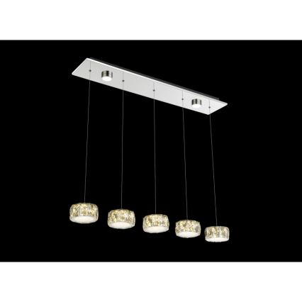 Globo - LED Chandelier on a string LED/52W/230V 4000K shiny chrome/clear