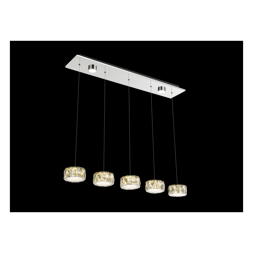 Globo - LED Chandelier on a string LED/52W/230V 4000K shiny chrome/clear