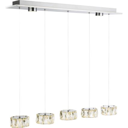 Globo - LED Chandelier on a string LED/52W/230V 4000K shiny chrome/clear
