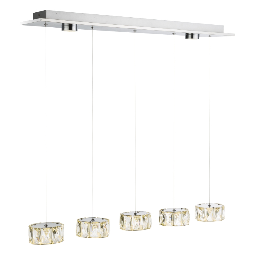 Globo - LED Chandelier on a string LED/52W/230V 4000K shiny chrome/clear