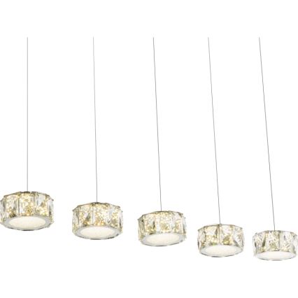 Globo - LED Chandelier on a string LED/52W/230V 4000K shiny chrome/clear