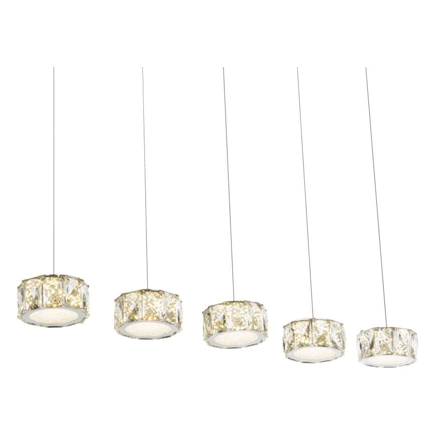 Globo - LED Chandelier on a string LED/52W/230V 4000K shiny chrome/clear