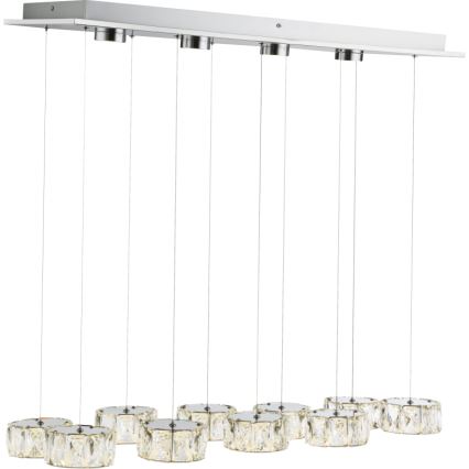 Globo - LED Chandelier on a string LED/92W/230V 4000K shiny chrome/clear