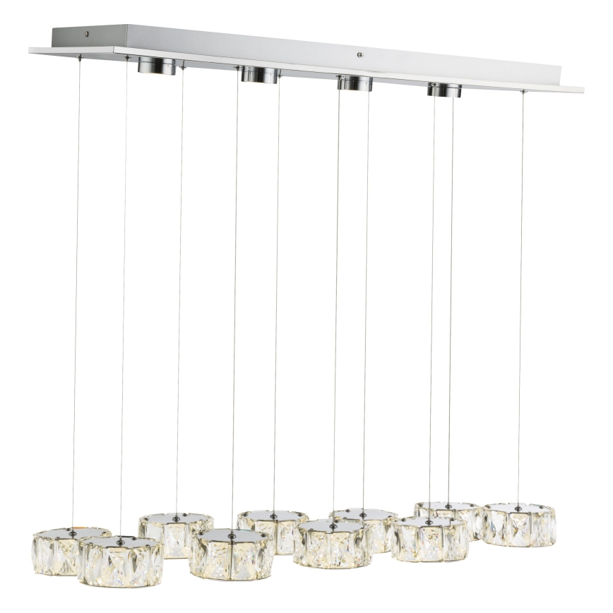 Globo - LED Chandelier on a string LED/92W/230V 4000K shiny chrome/clear