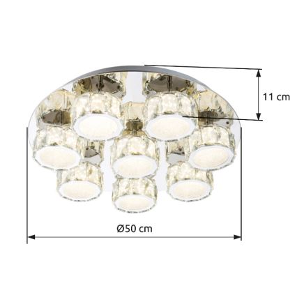 Globo - LED Dimmable ceiling light LED/64W/230V 4000K d. 50 cm