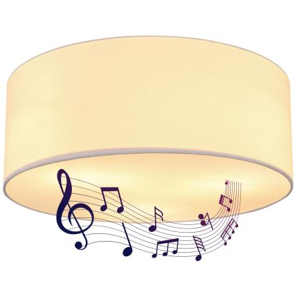 Globo 54004DL - Ceiling light with a speaker THERESA 3xE27/40W/230V