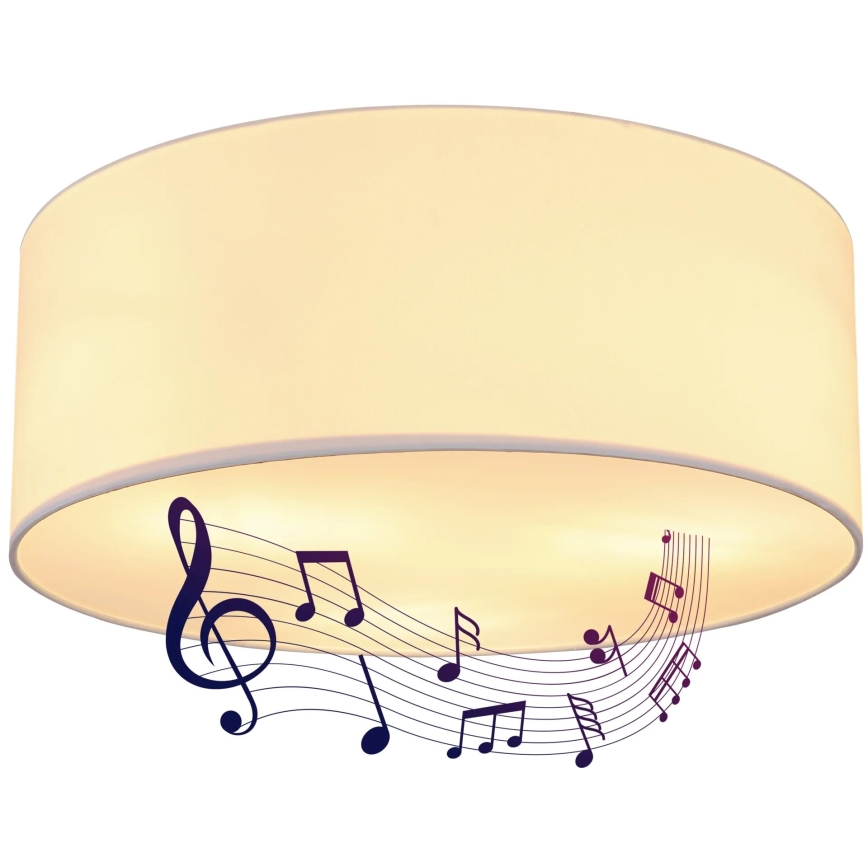 Globo 54004DL - Ceiling light with a speaker THERESA 3xE27/40W/230V