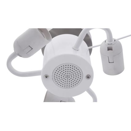 Globo 54004DL - Ceiling light with a speaker THERESA 3xE27/40W/230V