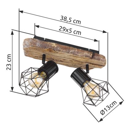 Globo - Spotlight 2xE27/60W/230V