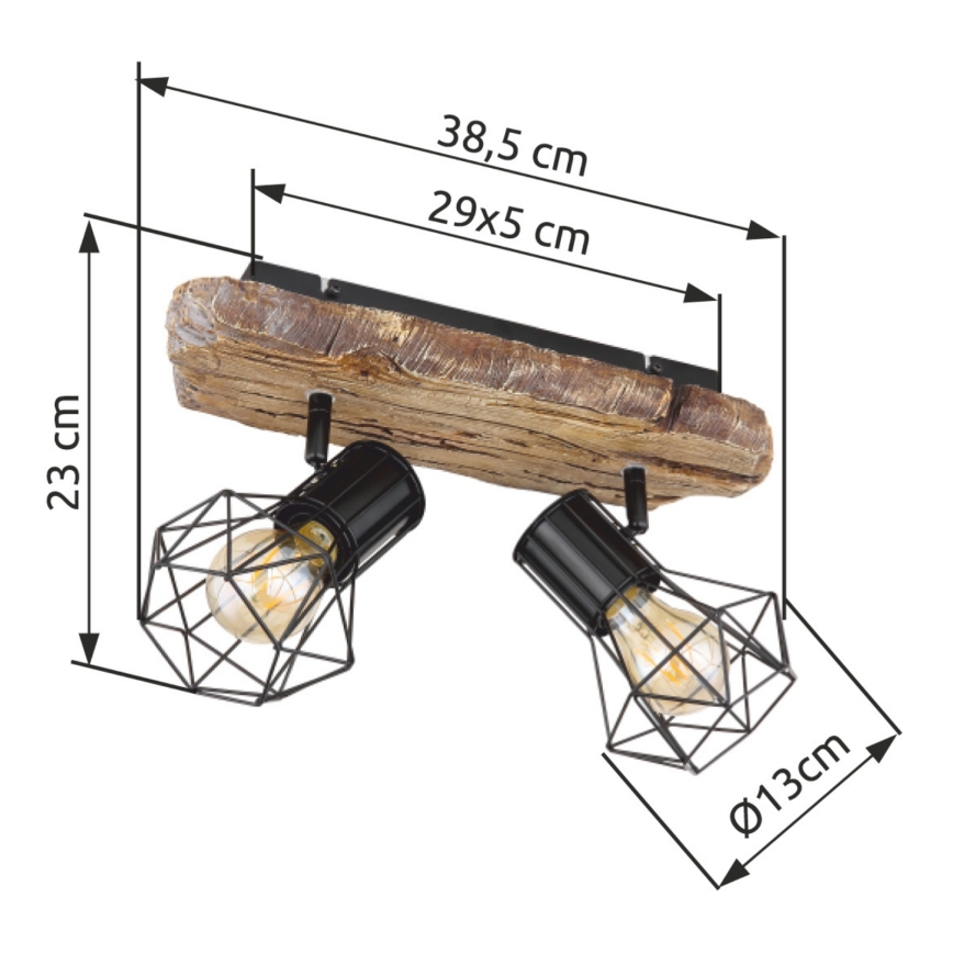 Globo - Spotlight 2xE27/60W/230V