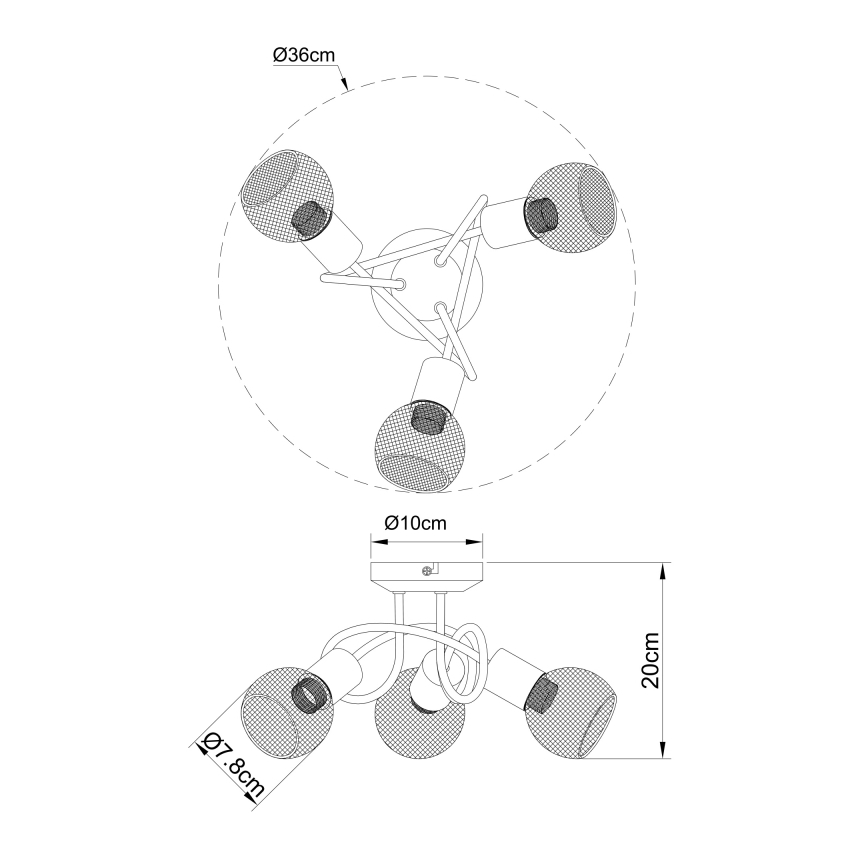 Globo - Surface-mounted chandelier 3xE14/40W/230V