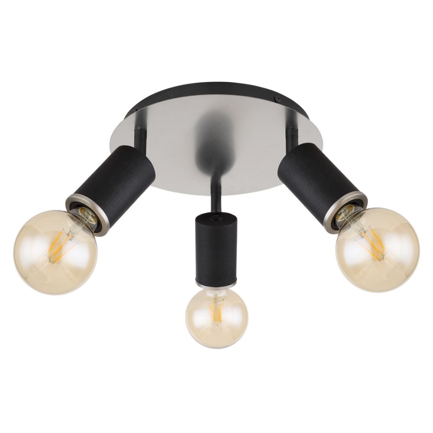 Globo - Spotlight 3xE27/60W/230V black wood