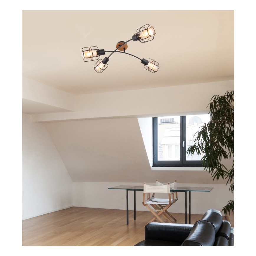 Globo - Flush-mounted chandelier 4xE27/40W/230V