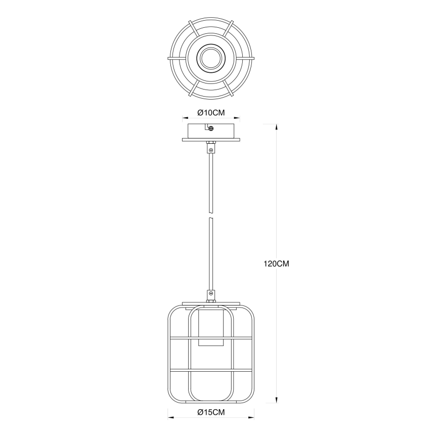 Globo - Chandelier on a string 1xE27/40W/230V