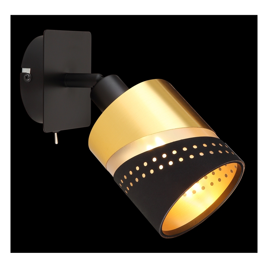 Globo - Wall spotlight 1xE14/25W/230V black/gold