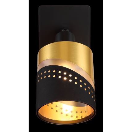 Globo - Wall spotlight 1xE14/25W/230V black/gold