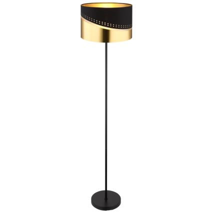 Globo - Floor lamp 1xE27/60W/230V d. 35 cm black/gold