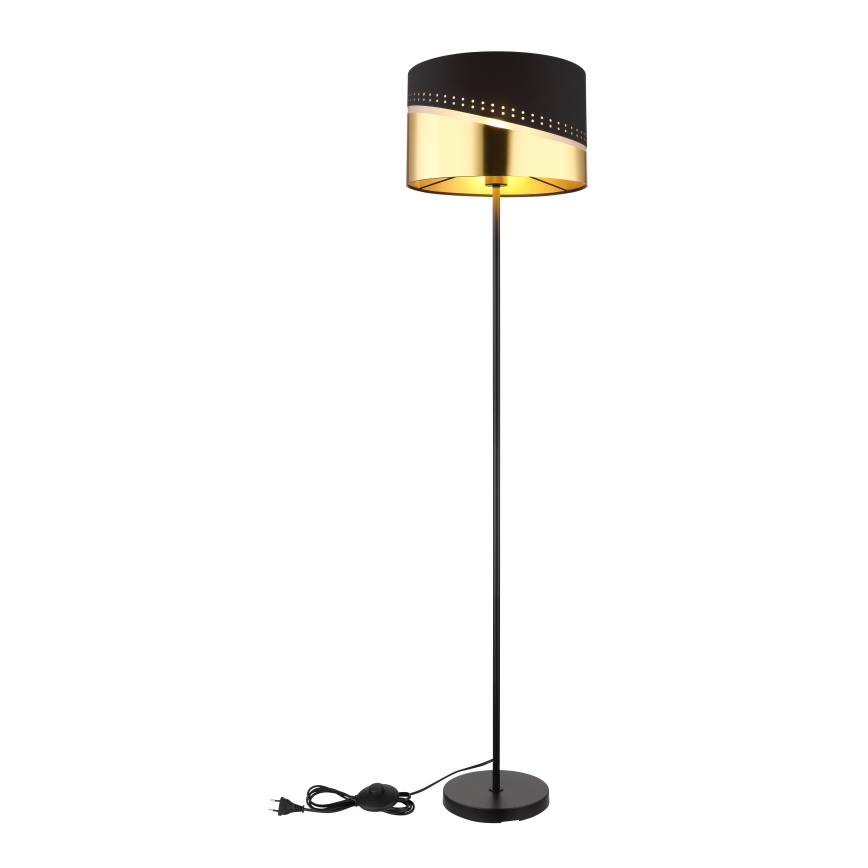Globo - Floor lamp 1xE27/60W/230V d. 35 cm black/gold