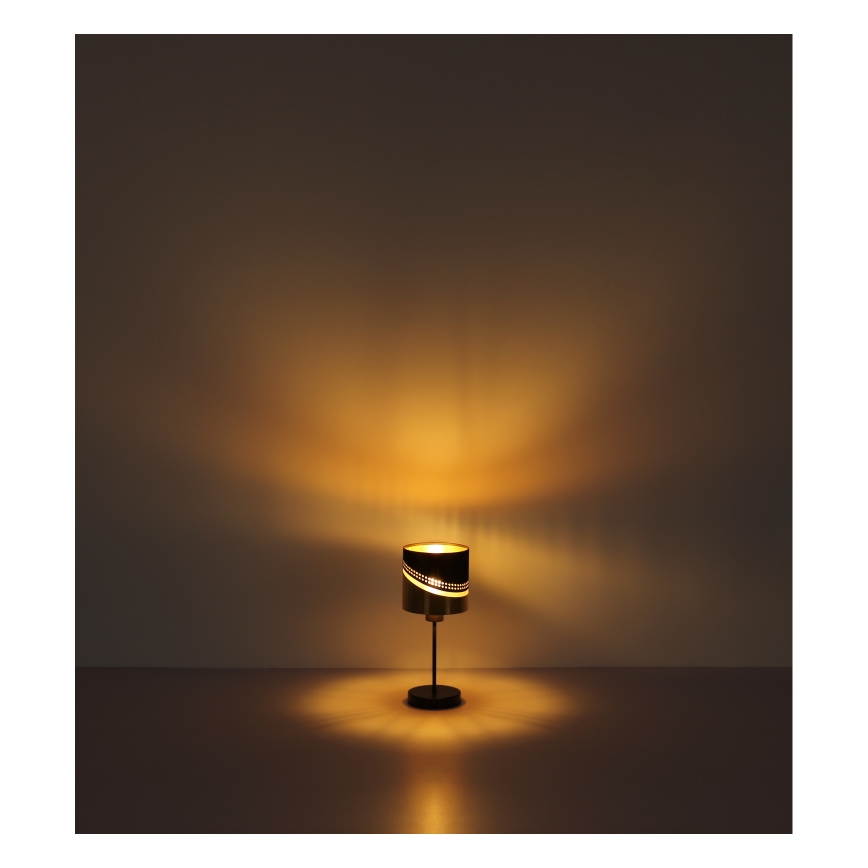 Globo - Table lamp 1xE27/40W/230V d. 16 cm black/gold