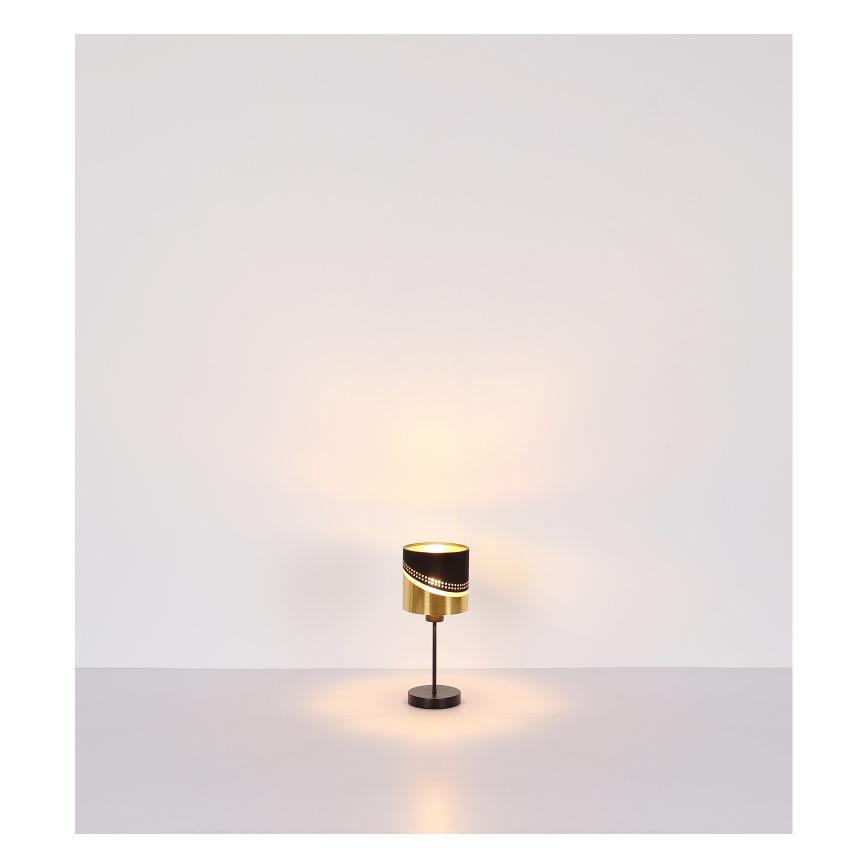 Globo - Table lamp 1xE27/40W/230V d. 16 cm black/gold