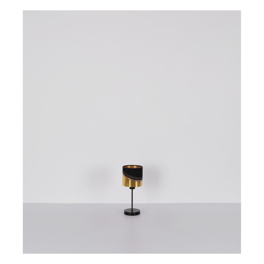 Globo - Table lamp 1xE27/40W/230V d. 16 cm black/gold