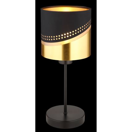 Globo - Table lamp 1xE27/40W/230V d. 16 cm black/gold