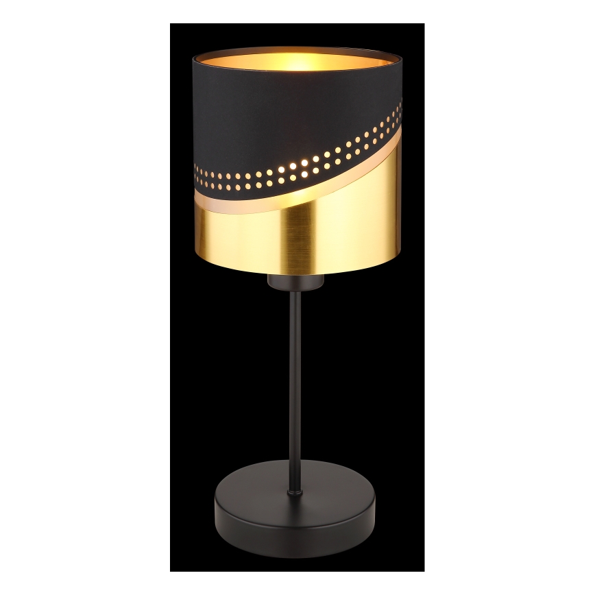 Globo - Table lamp 1xE27/40W/230V d. 16 cm black/gold
