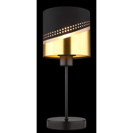 Globo - Table lamp 1xE27/40W/230V d. 16 cm black/gold