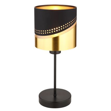 Globo - Table lamp 1xE27/40W/230V d. 16 cm black/gold