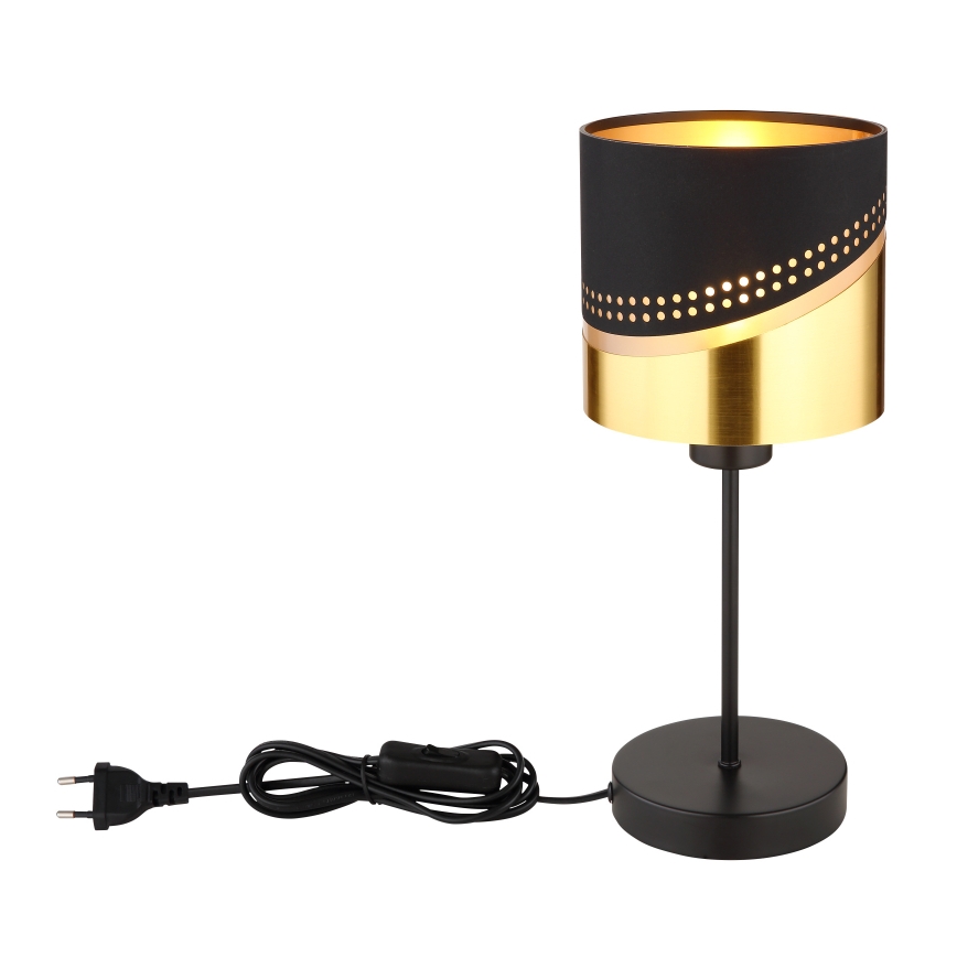 Globo - Table lamp 1xE27/40W/230V d. 16 cm black/gold