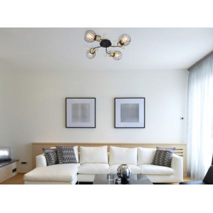 Globo - Surface-mounted chandelier 4xE27/40W/230V