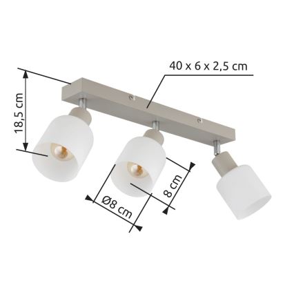 Globo - 3-Light Spotlight, 3x E14, 25W, 230V