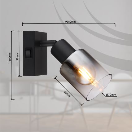 Globo - Wall spotlight 1xE14/40W/230V