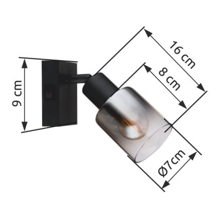 Globo - Wall spotlight 1xE14/40W/230V