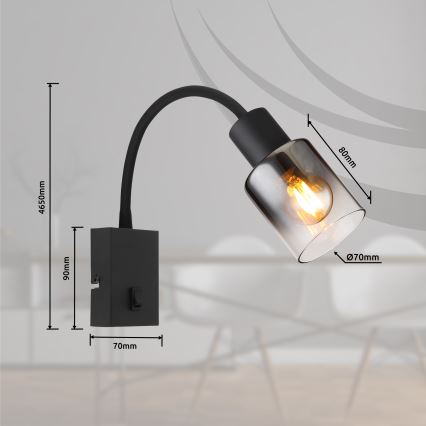 Globo - Flexible wall lamp 1xE14/40W/230V
