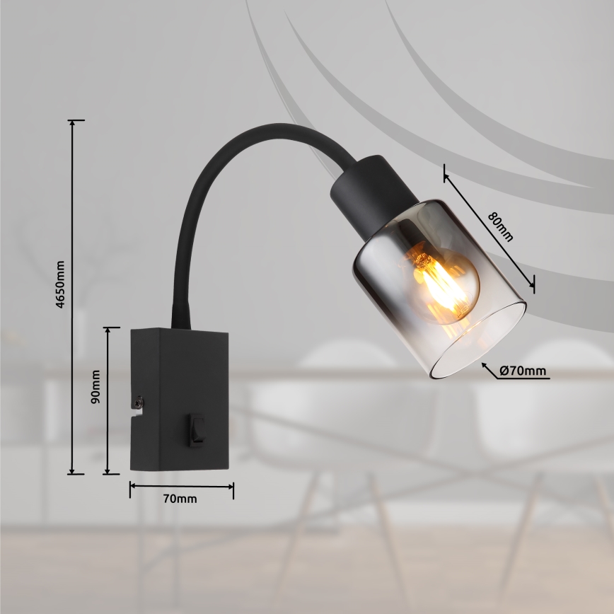 Globo - Flexible wall lamp 1xE14/40W/230V