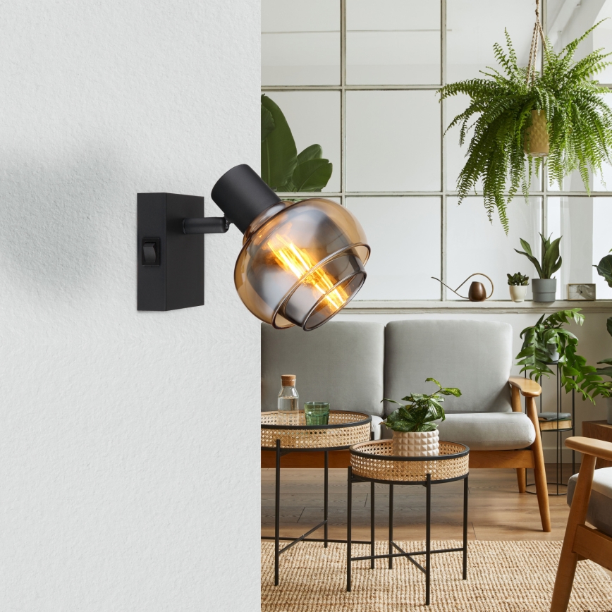 Globo - Wall-Mounted Spotlight 1xE14/40W/230V, Black
