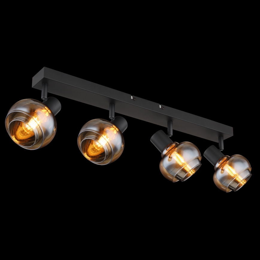 Globo - 4-Head Spotlight 4xE14/40W/230V Black