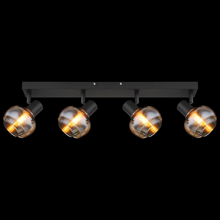 Globo - 4-Head Spotlight 4xE14/40W/230V Black