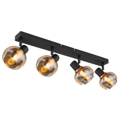 Globo - 4-Head Spotlight 4xE14/40W/230V Black