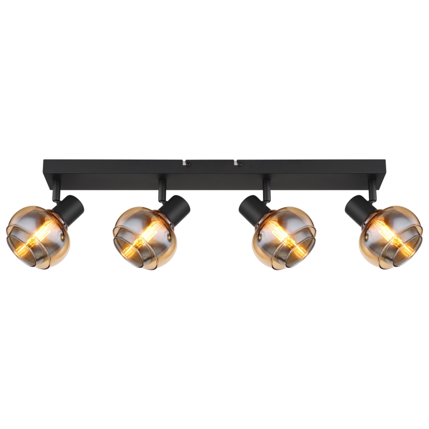 Globo - 4-Head Spotlight 4xE14/40W/230V Black