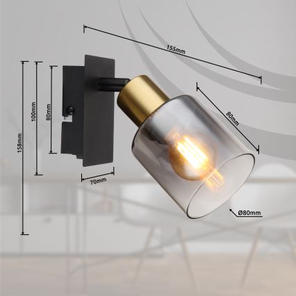Globo - Wall spotlight 1xE14/25W/230V