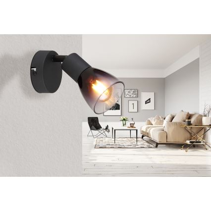 Globo - Wall spotlight 1xE14/25W/230V black
