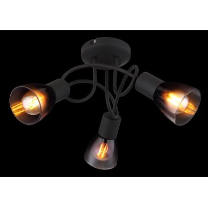 Globo - Surface-mounted chandelier 3xE14/25W/230V black