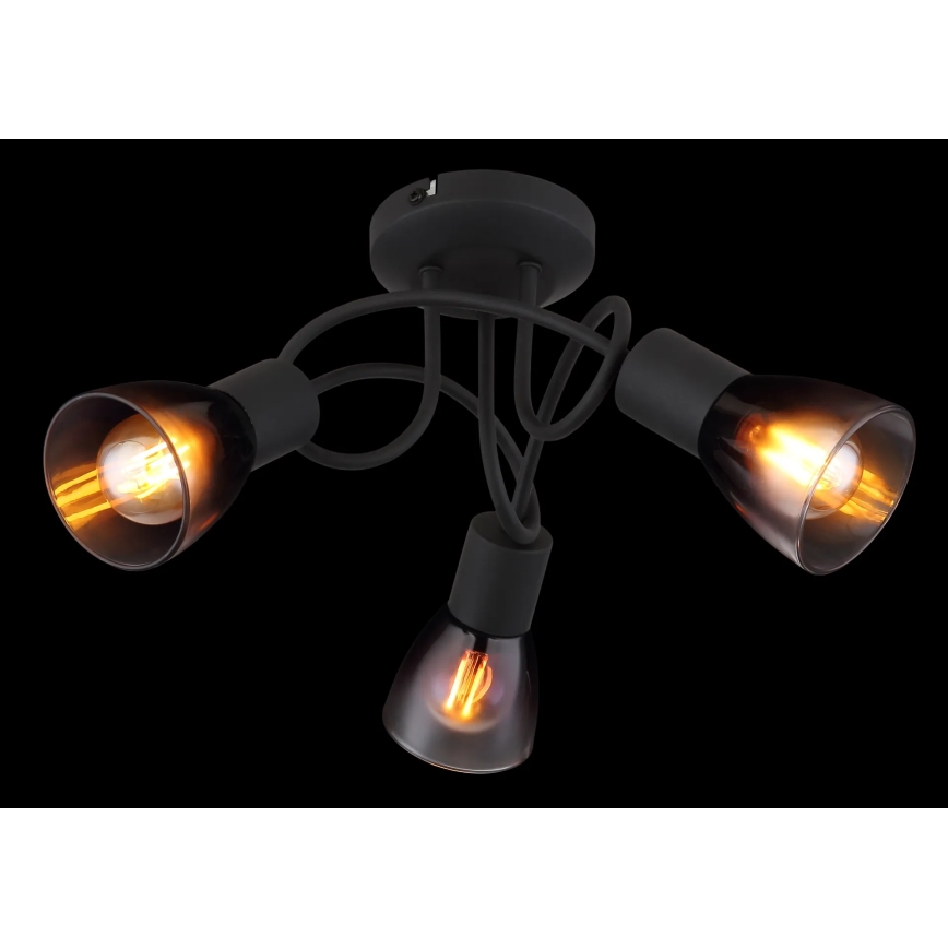 Globo - Surface-mounted chandelier 3xE14/25W/230V black