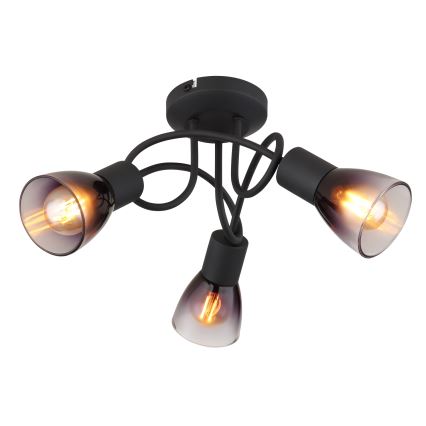 Globo - Surface-mounted chandelier 3xE14/25W/230V black