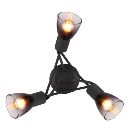 Globo - Surface-mounted chandelier 3xE14/25W/230V black