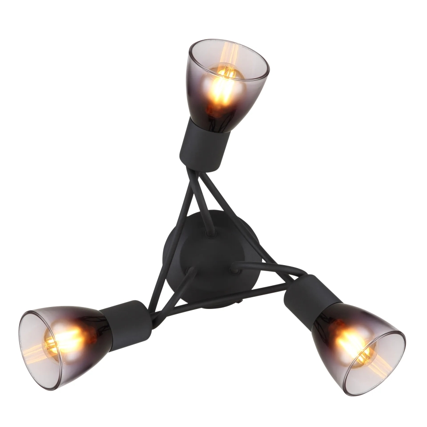 Globo - Surface-mounted chandelier 3xE14/25W/230V black